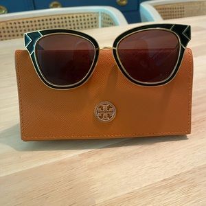 Tori Bruch black and gold sunglasses